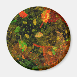 Autumn colourful decorative design magnet
