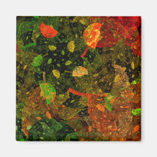 Autumn colourful decorative design magnet