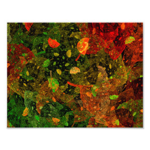 Autumn colourful decorative design photo print