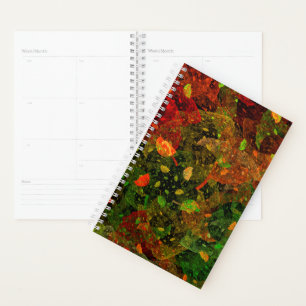 Autumn colourful decorative design planner