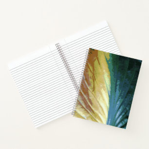 Autumn Colourful Leaf Photo, Green Yellow Brown Notebook