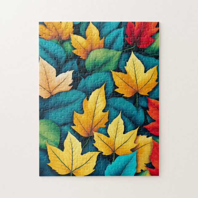 Autumn Colourful Leaves Jigsaw Puzzle (Vertical)