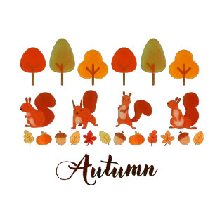 Autumn Colourful Trees Cushion
