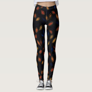 Autumn Colours Abstract Pattern Leggings