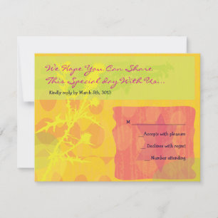 Autumn Colours Bar Bat Mitzvah Reply Card