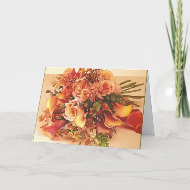 Autumn Colours Bouquet Note Cards (Front)