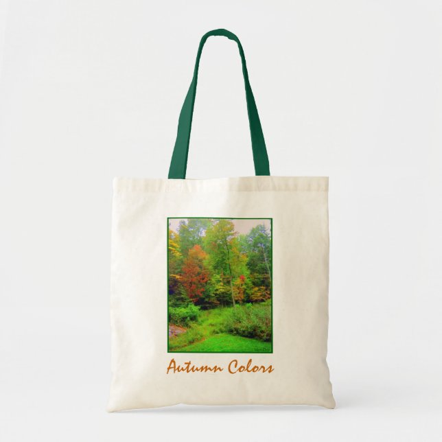 'Autumn Colours' Budget Canvas Tote Bag (Front)