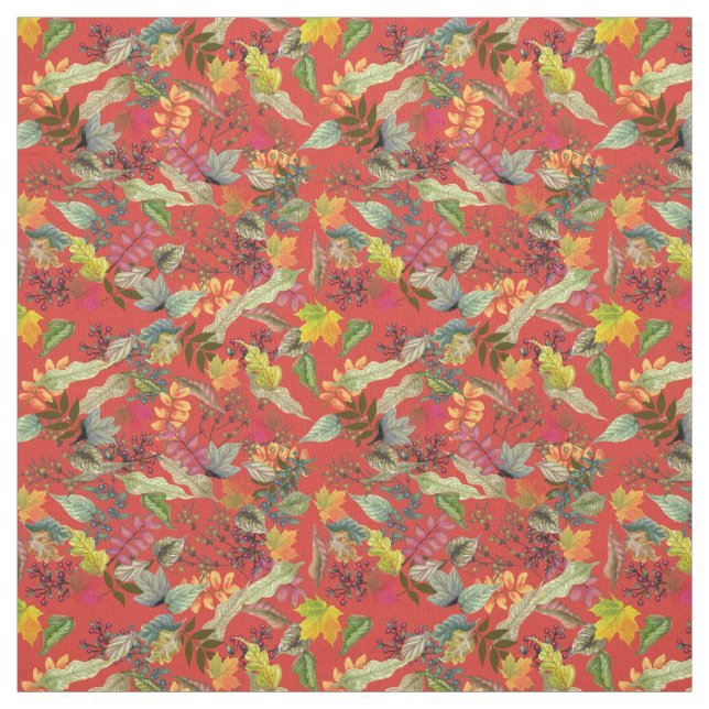 Autumn Colours | Fall Leaves Fabric (Swatch)