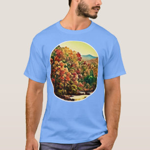 Autumn colours forest oil painting T-Shirt