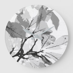 Autumn colours, leaves 2 large clock