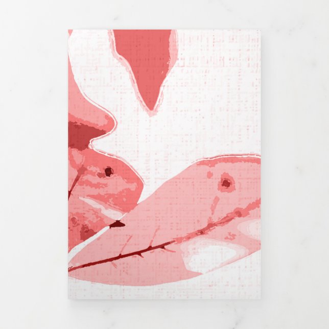 Autumn colours, leaves 3 Tri-Fold holiday card (Cover)