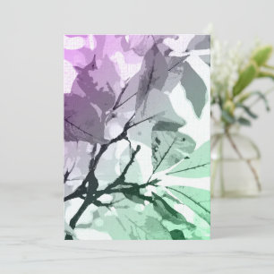 Autumn colours, leaves 5 thank you card