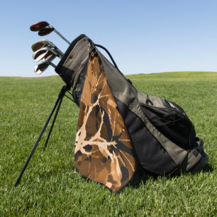 Autumn colours, leaves 6 golf towel