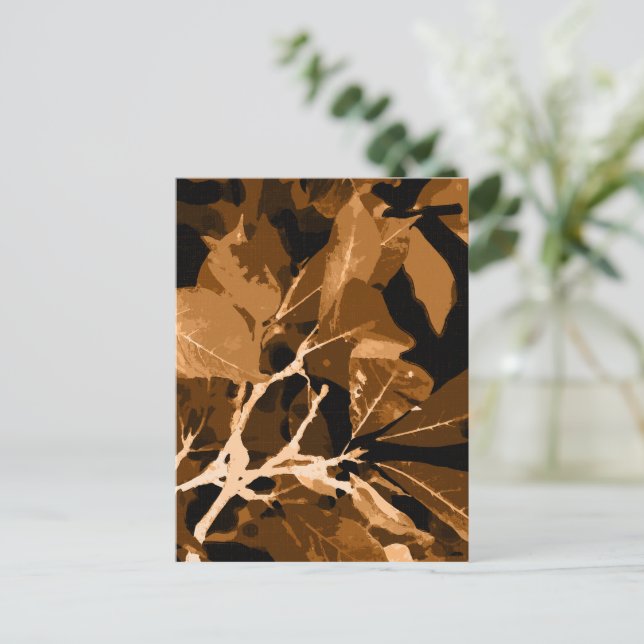 Autumn colours, leaves 6 postcard (Standing Front)