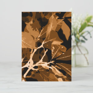 Autumn colours, leaves 6 thank you card