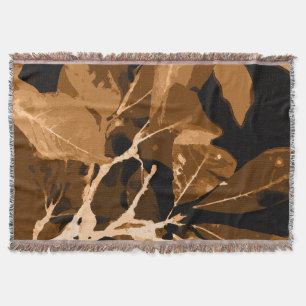 Autumn colours, leaves 6 throw blanket