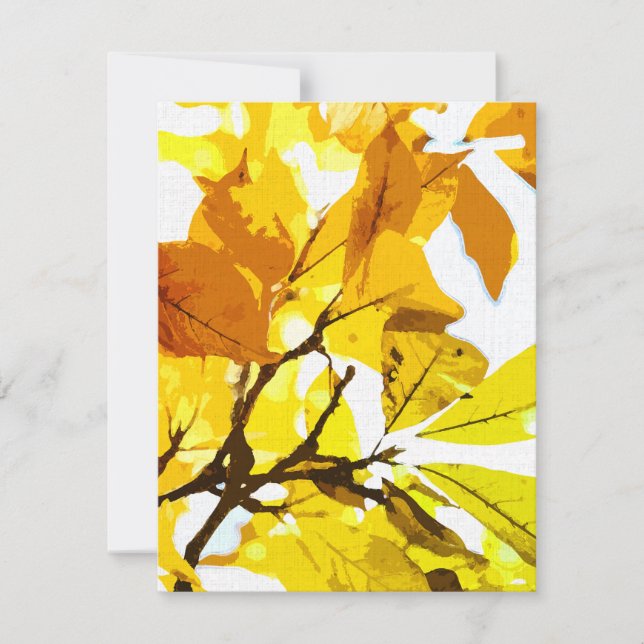 Autumn colours, leaves card (Front)
