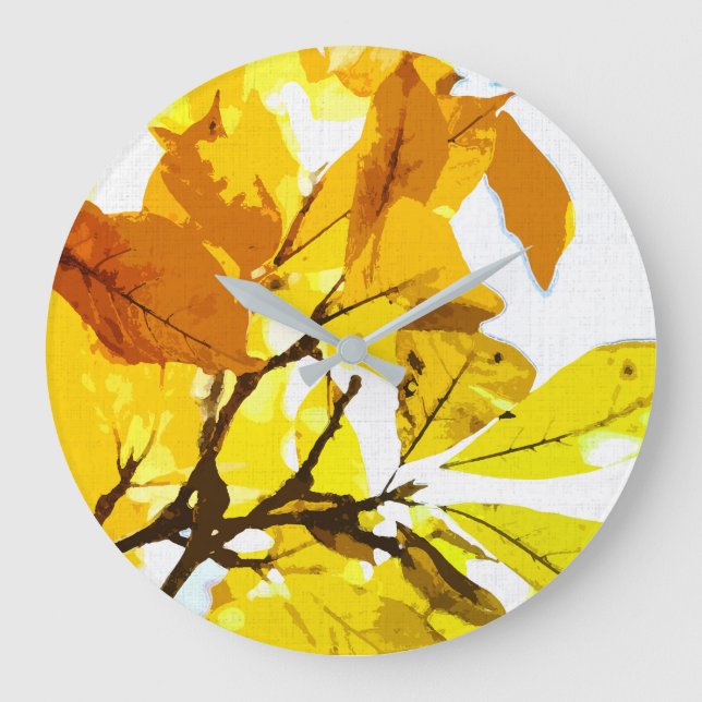 Autumn colours, leaves large clock (Front)