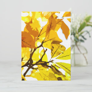 Autumn colours, leaves thank you card