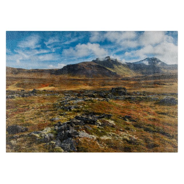 Autumn colours on the landscape cutting board (Front)