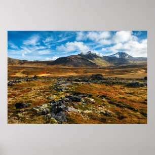 Autumn colours on the landscape poster