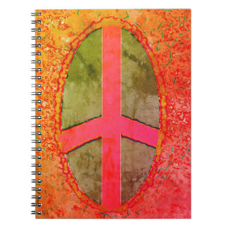 Autumn Colours Peace Sign Notebook