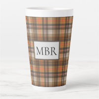 Autumn Colours Plaid Add Monogram