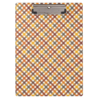 Autumn Colours Plaid Clipboard