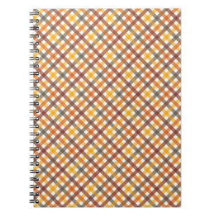 Autumn Colours Plaid Notebook