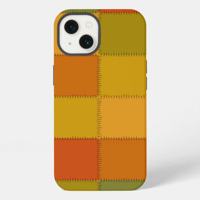 Autumn colours quilted patchwork ipad case (Back)