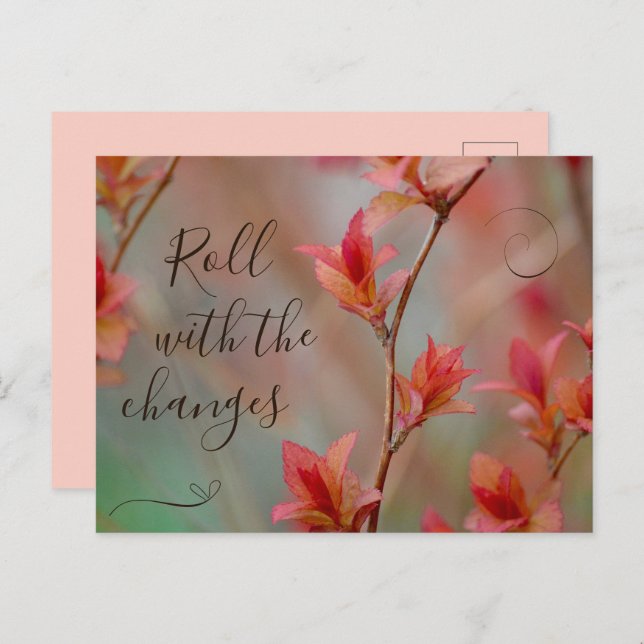 Autumn Colours Seasons Change and So Do We Postcard (Front/Back)