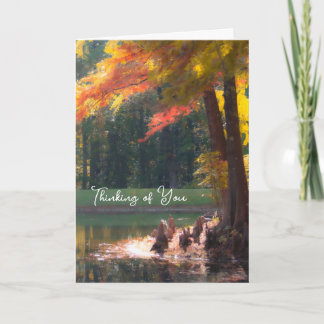 Autumn Colours Thinking of You Difficult Time Card