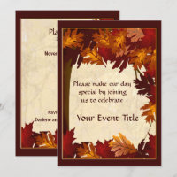 Autumn Colours Tree Leaves All Occasion Custom