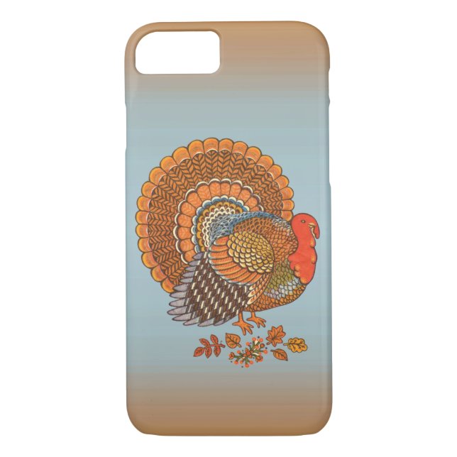 Autumn Colours Turkey Leaves Thanksgiving Case-Mate iPhone Case (Back)