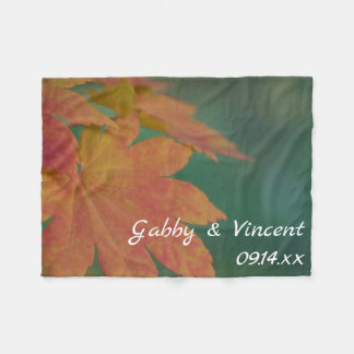 Autumn Colours Wedding Fleece Blanket