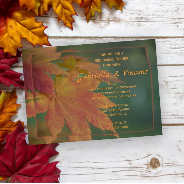 Autumn Colours Wedding Rehearsal Dinner Invitation (Creator Uploaded)