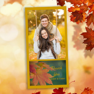 Autumn Colours Wedding Thank You Photo Card