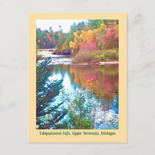 Autumn Comes To Upper Peninsula, Michigan Postcard (Front)