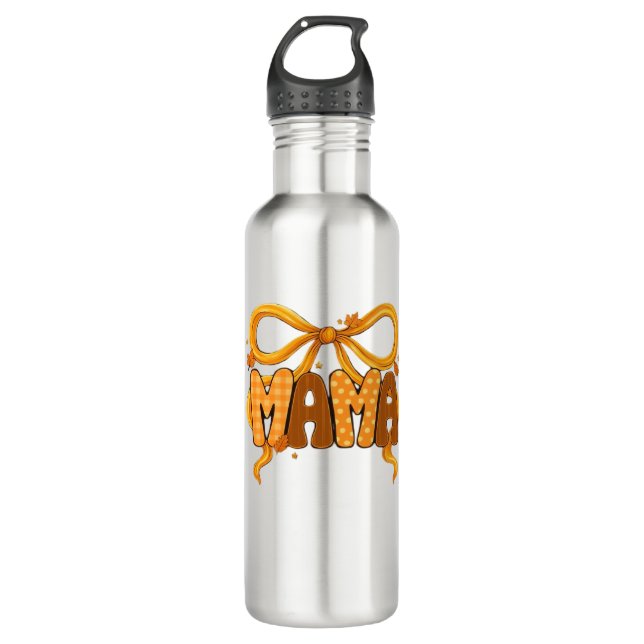 Autumn Coquette Mama – Cosy Fall Aesthetic with Bo 710 Ml Water Bottle (Front)