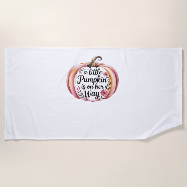 Autumn Coquette Mama – Cosy Fall Aesthetic with Bo Beach Towel (Front)