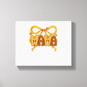 Autumn Coquette Mama – Cozy Fall Aesthetic with Bo Canvas Print
