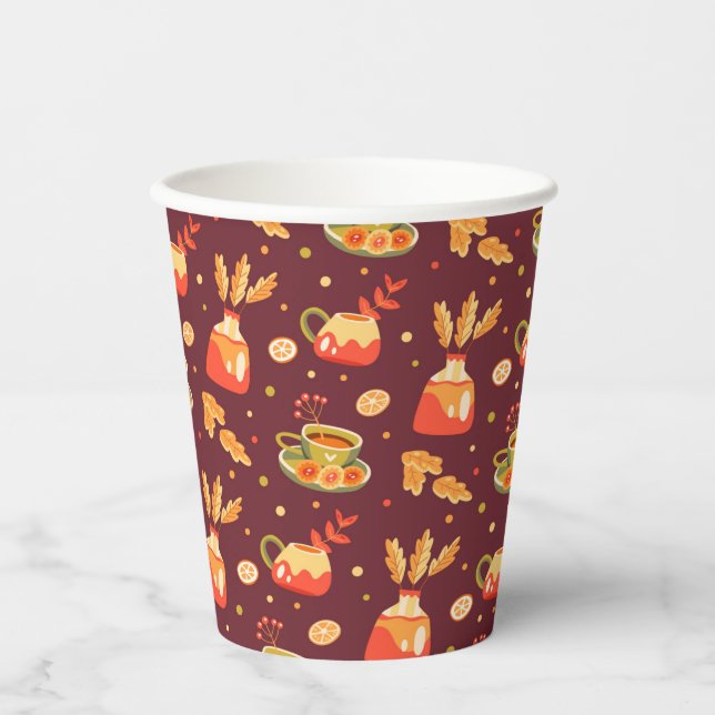 Autumn Cosy Pumpkin Spice Paper Cups (Front)