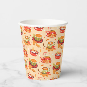 Autumn Cosy Pumpkin Spice Paper Cups
