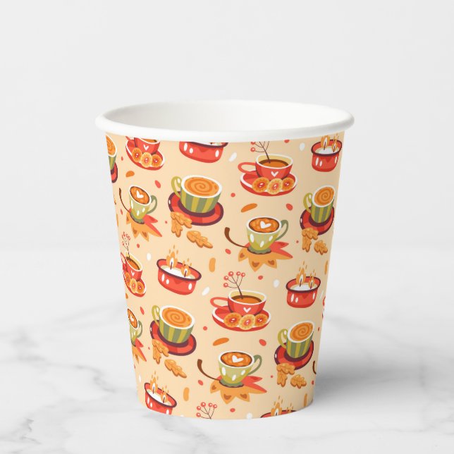 Autumn Cosy Pumpkin Spice Paper Cups (Front)