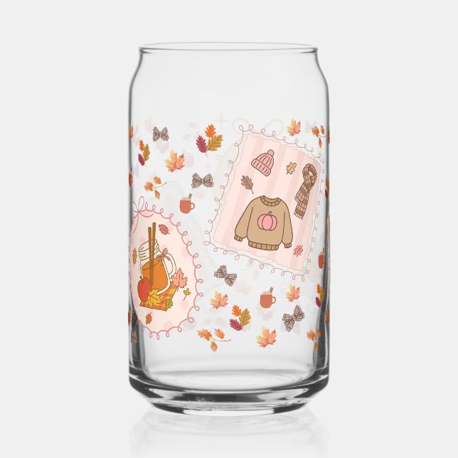 Autumn Cosy Sweater & Pumpkin Spice Can Glass (Front)