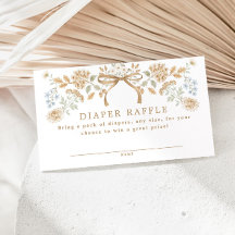 Autumn Cottage Baby Shower Diaper Raffle