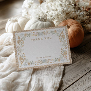 Autumn Cottage Bridal Shower Thank You Card