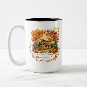Autumn Cottage core Watercolour Two-Tone Coffee Mug