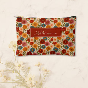 Autumn Cottagecore Floral Accessory Pouch