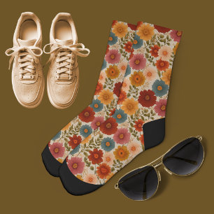 Autumn Cottagecore Floral Socks